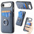iPhone Air Carbon Fiber Card Wallet Ring Phone Case - Blue