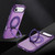 iPhone Air Carbon Fiber Gear Holder C Type MagSafe Phone Case - Bright Purple + Purple