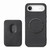 iPhone Air Carbon Fiber Leather Card Magsafe Phone Case - Black