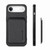 iPhone Air Carbon Fiber Leather Card Magsafe Phone Case - Black