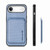 iPhone Air Carbon Fiber Leather Card Magsafe Phone Case - Blue