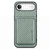 iPhone Air Carbon Fiber Leather Card Magsafe Phone Case - Green