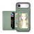 iPhone Air Carbon Fiber Magnetic Card Wallet RFID Blocking Phone Case - Green