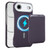 iPhone Air Carbon Fiber MagSafe Magnetic Card Holder Phone Case - Purple