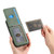 iPhone Air Carbon Fiber MagSafe Vertical Flip Card Bag Phone Case - Green