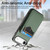 iPhone Air Carbon Fiber MagSafe Vertical Flip Card Bag Phone Case - Green