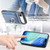 iPhone Air Carbon Fiber Ring Side Insert Card Bag MagSafe Phone Case - Blue