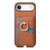 iPhone Air Carbon Fiber Ring Side Insert Card Bag MagSafe Phone Case - Brown