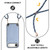 iPhone Air Carbon Fiber Texture Leather Back Phone Case with Crossbody Strap - Blue