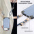 iPhone Air Carbon Fiber Texture Leather Back Phone Case with Crossbody Strap - Blue