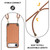 iPhone Air Carbon Fiber Texture Leather Back Phone Case with Crossbody Strap - Brown
