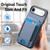 iPhone Air Carbon Fiber Vertical Flip Wallet Stand Phone Case - Blue