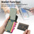 iPhone Air Carbon Fiber Vertical Flip Wallet Stand Phone Case - Green