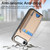 iPhone Air Carbon Fiber Vertical Flip Wallet Stand Phone Case - Khaki