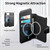 iPhone Air CaseNeo Finger Grip Strap MagSafe Leather Phone Case - Black