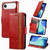 iPhone Air CaseNeo Splicing Dual Magnetic Buckle Leather Phone Case - Red