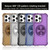 iPhone Air CD Texture 360 Degree Rotating Holder MagSafe Phone Case - Black