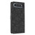 iPhone Air Cherry Blossoms Embossed Leather Phone Case - Black