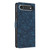 iPhone Air Cherry Blossoms Embossed Leather Phone Case - Dark Blue
