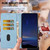 iPhone Air Cherry Blossoms Embossed Leather Phone Case - Light Blue