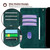 iPhone Air Color Stitching Skin Feel Leather RFID Blocking Phone Case - Green