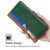 iPhone Air Contrast Color Side Buckle Leather Phone Case - Light Brown + Green