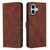 iPhone Air Crossbody 3D Embossed Flip Leather Phone Case - Brown
