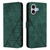 iPhone Air Crossbody 3D Embossed Flip Leather Phone Case - Dark Green