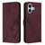 iPhone Air Crossbody 3D Embossed Flip Leather Phone Case - Wine Red