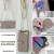 iPhone Air Crossbody Chain Fishtail Litchi Leather Phone Case - Grey