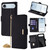 iPhone Air Crossbody Chain Leather Phone Case - Black
