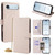 iPhone Air Crossbody Chain Triangle Leather Phone Case - White