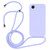 iPhone Air Crossbody Lanyard Liquid Silicone Case - Light Purple