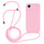 iPhone Air Crossbody Lanyard Liquid Silicone Case - Pink