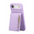 iPhone Air Crossbody Lanyard Zipper Wallet Leather Phone Case - Purple