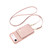 iPhone Air Crossbody Lanyard Zipper Wallet Leather Phone Case - Rose Gold