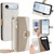 iPhone Air Crossbody Litchi Texture Leather Phone Case - White