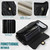 iPhone Air Crossbody Rhombic Horizontal Wallet Leather Phone Case - Black