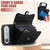 iPhone Air Crossbody Rhombic Horizontal Wallet Leather Phone Case - Black
