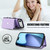 iPhone Air Crossbody Rhombic Horizontal Wallet Leather Phone Case - Purple