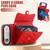 iPhone Air Crossbody Rhombic Horizontal Wallet Leather Phone Case - Red