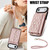 iPhone Air Crossbody Rhombic Horizontal Wallet Leather Phone Case - Rose Gold