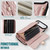iPhone Air Crossbody Rhombic Horizontal Wallet Leather Phone Case - Rose Gold
