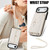 iPhone Air Crossbody Rhombic Horizontal Wallet Leather Phone Case - White