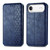 iPhone Air Cubic Grid Pressed Magnetic Leather Phone Case - Blue
