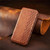 iPhone Air Cubic Grid Pressed Magnetic Leather Phone Case - Brown