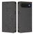 iPhone Air Cute Cats Embossed Magnetic RFID Vegan Leather Phone Case - Black