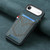 iPhone Air Denim Texture Leather Skin Phone Case with Card Slot - Green