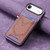 iPhone Air Denim Texture Leather Skin Phone Case with Card Slot - Purple