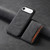 iPhone Air Denior D13 Retro Texture Leather MagSafe Card Bag Phone Case - Black